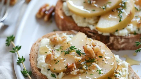 Cheese on Toasted Walnut Bread